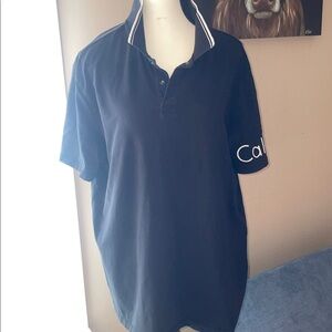 Calvin Klein Black Polo with White Accents